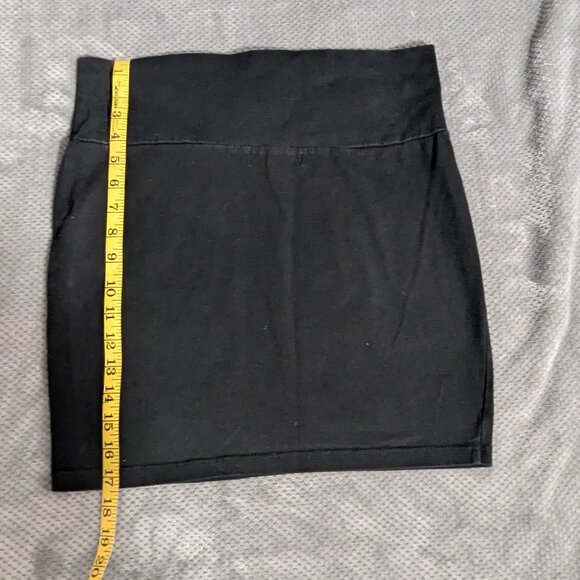 Charlotte Russe Womens Pencil Mini Skirt Size Large Black Stretch - Picture 3 of 4